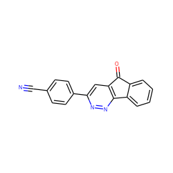 N#Cc1ccc(-c2cc3c(nn2)-c2ccccc2C3=O)cc1 ZINC000013743559