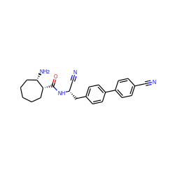 N#Cc1ccc(-c2ccc(C[C@@H](C#N)NC(=O)[C@@H]3CCCCC[C@@H]3N)cc2)cc1 ZINC001772617717