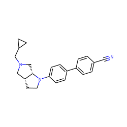 N#Cc1ccc(-c2ccc(N3CC[C@@H]4CN(CC5CC5)C[C@@H]43)cc2)cc1 ZINC000043120396