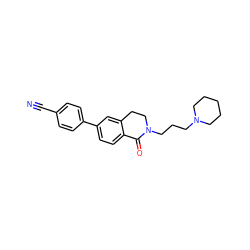 N#Cc1ccc(-c2ccc3c(c2)CCN(CCCN2CCCCC2)C3=O)cc1 ZINC000059112276