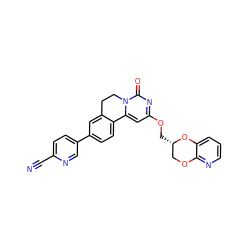 N#Cc1ccc(-c2ccc3c(c2)CCn2c-3cc(OC[C@H]3COc4ncccc4O3)nc2=O)cn1 ZINC000220165996