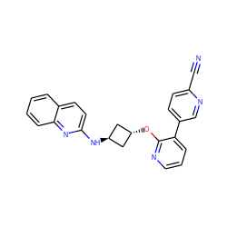 N#Cc1ccc(-c2cccnc2O[C@H]2C[C@H](Nc3ccc4ccccc4n3)C2)cn1 ZINC000146328425