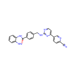 N#Cc1ccc(-c2ccnc(NCc3ccc(C(=O)Nc4ccccc4N)cc3)n2)cn1 ZINC000040919039