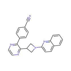 N#Cc1ccc(-c2nccnc2C2CN(c3ccc4ccccc4n3)C2)cc1 ZINC000140186785