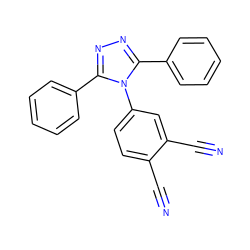 N#Cc1ccc(-n2c(-c3ccccc3)nnc2-c2ccccc2)cc1C#N ZINC000000069242