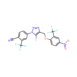 N#Cc1ccc(-n2nnc(COc3ccc([N+](=O)[O-])cc3C(F)(F)F)c2I)cc1C(F)(F)F ZINC000473112282