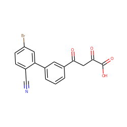 N#Cc1ccc(Br)cc1-c1cccc(C(=O)CC(=O)C(=O)O)c1 ZINC000028111947