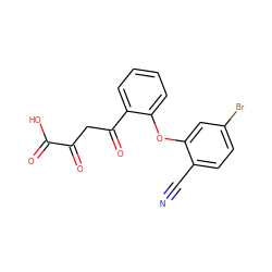 N#Cc1ccc(Br)cc1Oc1ccccc1C(=O)CC(=O)C(=O)O ZINC000028112057