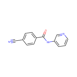 N#Cc1ccc(C(=O)Nc2cccnc2)cc1 ZINC000015436215