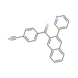 N#Cc1ccc(C(=O)c2cc3ccccc3cc2-c2cccnc2)cc1 ZINC000040956364