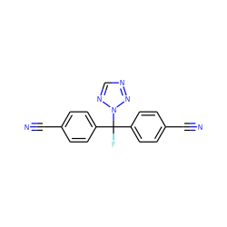 N#Cc1ccc(C(F)(c2ccc(C#N)cc2)n2ncnn2)cc1 ZINC000028639100