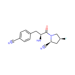 N#Cc1ccc(C[C@H](N)C(=O)N2C[C@@H](F)C[C@H]2C#N)cc1 ZINC000103241548