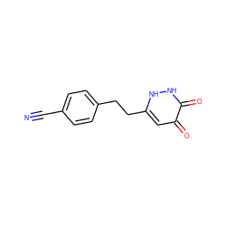 N#Cc1ccc(CCc2cc(=O)c(=O)[nH][nH]2)cc1 ZINC000205768403