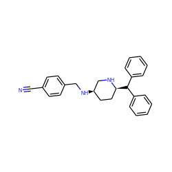 N#Cc1ccc(CN[C@@H]2CC[C@H](C(c3ccccc3)c3ccccc3)NC2)cc1 ZINC000022930164