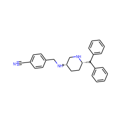 N#Cc1ccc(CN[C@H]2CC[C@@H](C(c3ccccc3)c3ccccc3)NC2)cc1 ZINC000022930194