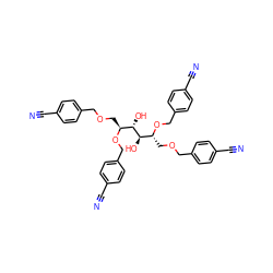 N#Cc1ccc(COC[C@H](OCc2ccc(C#N)cc2)[C@H](O)[C@H](O)[C@@H](COCc2ccc(C#N)cc2)OCc2ccc(C#N)cc2)cc1 ZINC000049877629