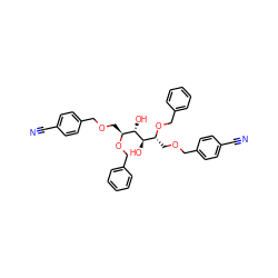 N#Cc1ccc(COC[C@H](OCc2ccccc2)[C@H](O)[C@H](O)[C@@H](COCc2ccc(C#N)cc2)OCc2ccccc2)cc1 ZINC000036140050