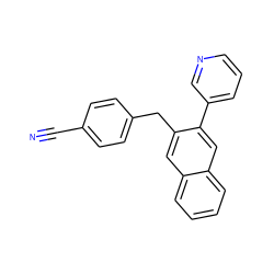 N#Cc1ccc(Cc2cc3ccccc3cc2-c2cccnc2)cc1 ZINC000040430068