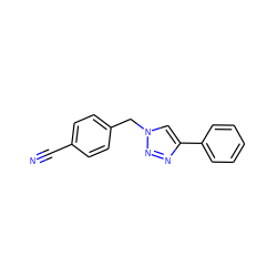 N#Cc1ccc(Cn2cc(-c3ccccc3)nn2)cc1 ZINC000072181572