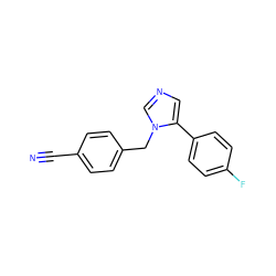 N#Cc1ccc(Cn2cncc2-c2ccc(F)cc2)cc1 ZINC000045356029