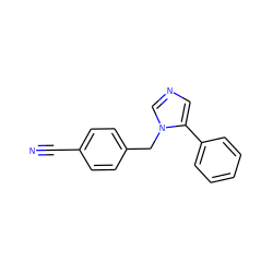 N#Cc1ccc(Cn2cncc2-c2ccccc2)cc1 ZINC000045358257