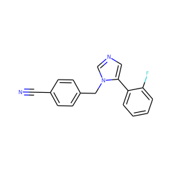 N#Cc1ccc(Cn2cncc2-c2ccccc2F)cc1 ZINC000045368828