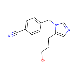 N#Cc1ccc(Cn2cncc2CCCO)cc1 ZINC000034123980