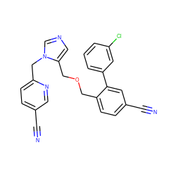 N#Cc1ccc(Cn2cncc2COCc2ccc(C#N)cc2-c2cccc(Cl)c2)nc1 ZINC000028392472