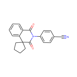 N#Cc1ccc(N2C(=O)c3ccccc3C3(CCCC3)C2=O)cc1 ZINC000040410253