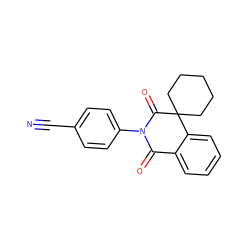 N#Cc1ccc(N2C(=O)c3ccccc3C3(CCCCC3)C2=O)cc1 ZINC000040935983