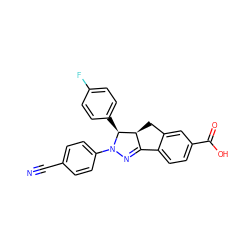 N#Cc1ccc(N2N=C3c4ccc(C(=O)O)cc4C[C@@H]3[C@@H]2c2ccc(F)cc2)cc1 ZINC000058569059