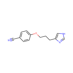 N#Cc1ccc(OCCCc2c[nH]cn2)cc1 ZINC000001536439