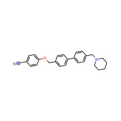 N#Cc1ccc(OCc2ccc(-c3ccc(CN4CCCCC4)cc3)cc2)cc1 ZINC000040860101