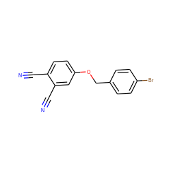 N#Cc1ccc(OCc2ccc(Br)cc2)cc1C#N ZINC000089464961