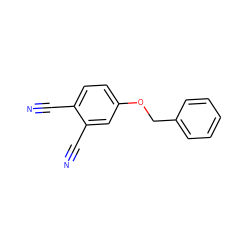 N#Cc1ccc(OCc2ccccc2)cc1C#N ZINC000082300503