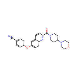 N#Cc1ccc(Oc2ccc3nc(C(=O)N4CCC(N5CCOCC5)CC4)ccc3c2)cc1 ZINC001772575231