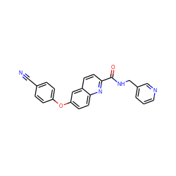 N#Cc1ccc(Oc2ccc3nc(C(=O)NCc4cccnc4)ccc3c2)cc1 ZINC000584629286