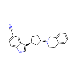 N#Cc1ccc2[nH]cc([C@H]3CC[C@@H](N4CCc5ccccc5C4)C3)c2c1 ZINC000038792394