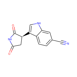 N#Cc1ccc2c([C@H]3CC(=O)NC3=O)c[nH]c2c1 ZINC001772650310