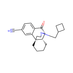 N#Cc1ccc2c(c1)[C@@]13CCCC[C@H]1[C@@H](C2=O)N(CC1CCC1)CC3 ZINC000013532294