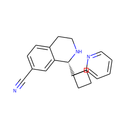 N#Cc1ccc2c(c1)[C@@H](C1(c3ccccn3)CCC1)NCC2 ZINC000114980372