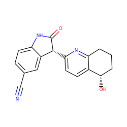 N#Cc1ccc2c(c1)[C@@H](c1ccc3c(n1)CCC[C@@H]3O)C(=O)N2 ZINC000063539625