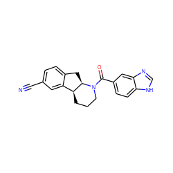 N#Cc1ccc2c(c1)[C@@H]1CCCN(C(=O)c3ccc4[nH]cnc4c3)[C@@H]1C2 ZINC000117624306