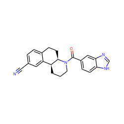 N#Cc1ccc2c(c1)[C@@H]1CCCN(C(=O)c3ccc4[nH]cnc4c3)[C@@H]1CC2 ZINC000117621248