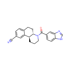 N#Cc1ccc2c(c1)[C@@H]1CCCN(C(=O)c3ccc4[nH]cnc4c3)[C@H]1CC2 ZINC000117621251