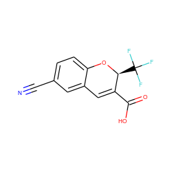 N#Cc1ccc2c(c1)C=C(C(=O)O)[C@H](C(F)(F)F)O2 ZINC000064549763