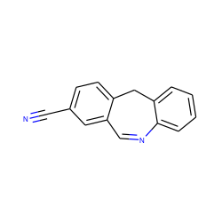 N#Cc1ccc2c(c1)C=Nc1ccccc1C2 ZINC000064539971