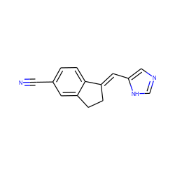 N#Cc1ccc2c(c1)CC/C2=C\c1cnc[nH]1 ZINC000013611827