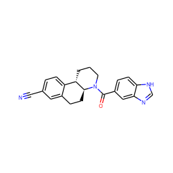 N#Cc1ccc2c(c1)CC[C@H]1[C@H]2CCCN1C(=O)c1ccc2[nH]cnc2c1 ZINC000117625080