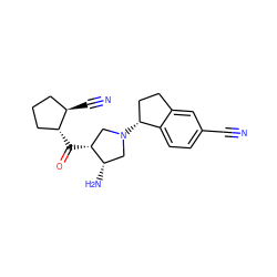 N#Cc1ccc2c(c1)CC[C@H]2N1C[C@H](N)[C@H](C(=O)[C@@H]2CCC[C@H]2C#N)C1 ZINC000028955123